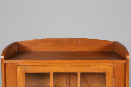 Wunderschöne Jugendstil Vitrine Antike Holz Bücherschrank Eiche Antik Schrank Geschirrschrank
