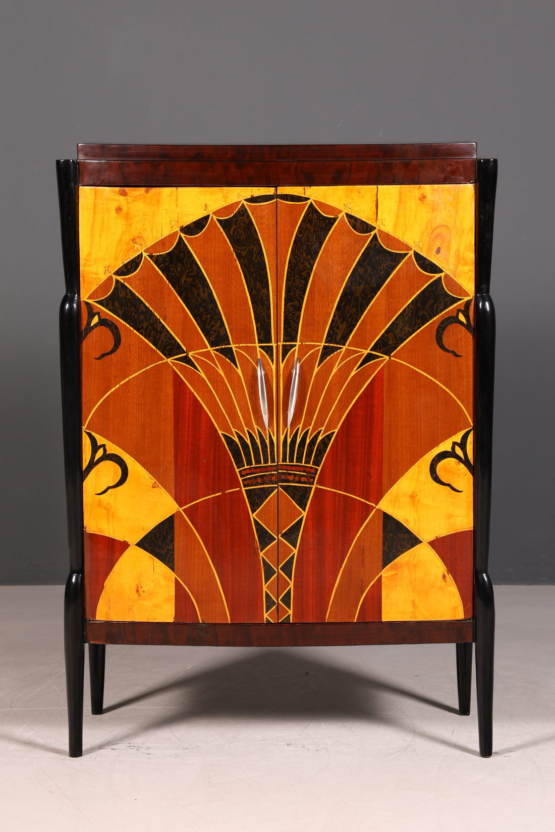 Wunderschönes Art Deco Stil Highboard Schrank Kommode Vertiko Sun Cabinet