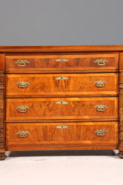 Wunderschöne Gründerzeit Kommode Louis Philippe Nussbaum Schubladen Kommode Sideboard um 1880