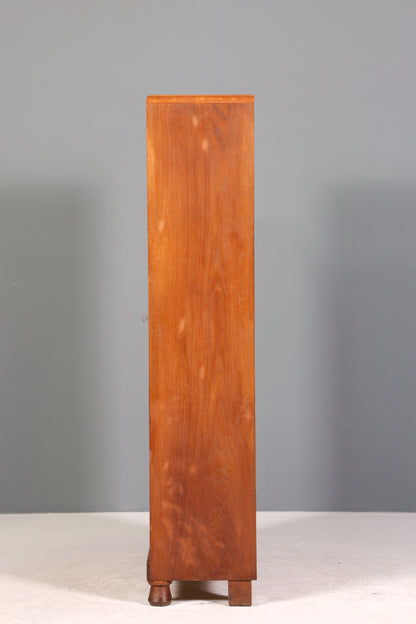 Traumhafte Jugendstil Vitrine Antike Holz Bücherschrank Eiche Antik Schrank Geschirrschrank