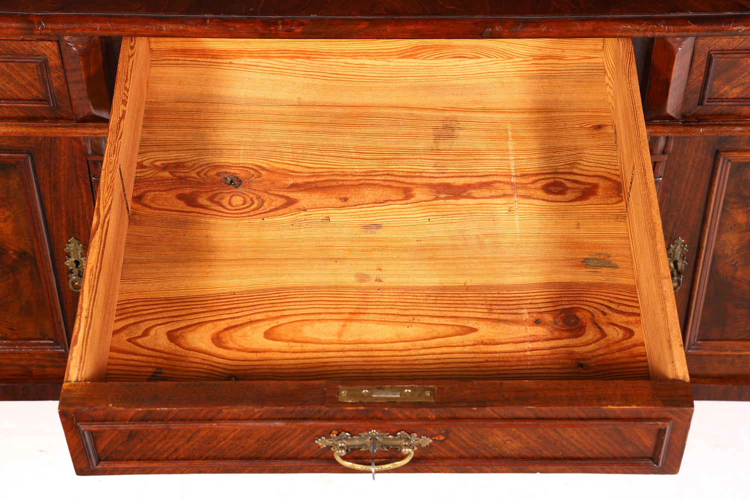 F896 Finish cm Traumhafter Gründerzeit Schreibtisch Jugendstil Bürotisch echt Holz Antik Desk Tatzen Löwenfüße