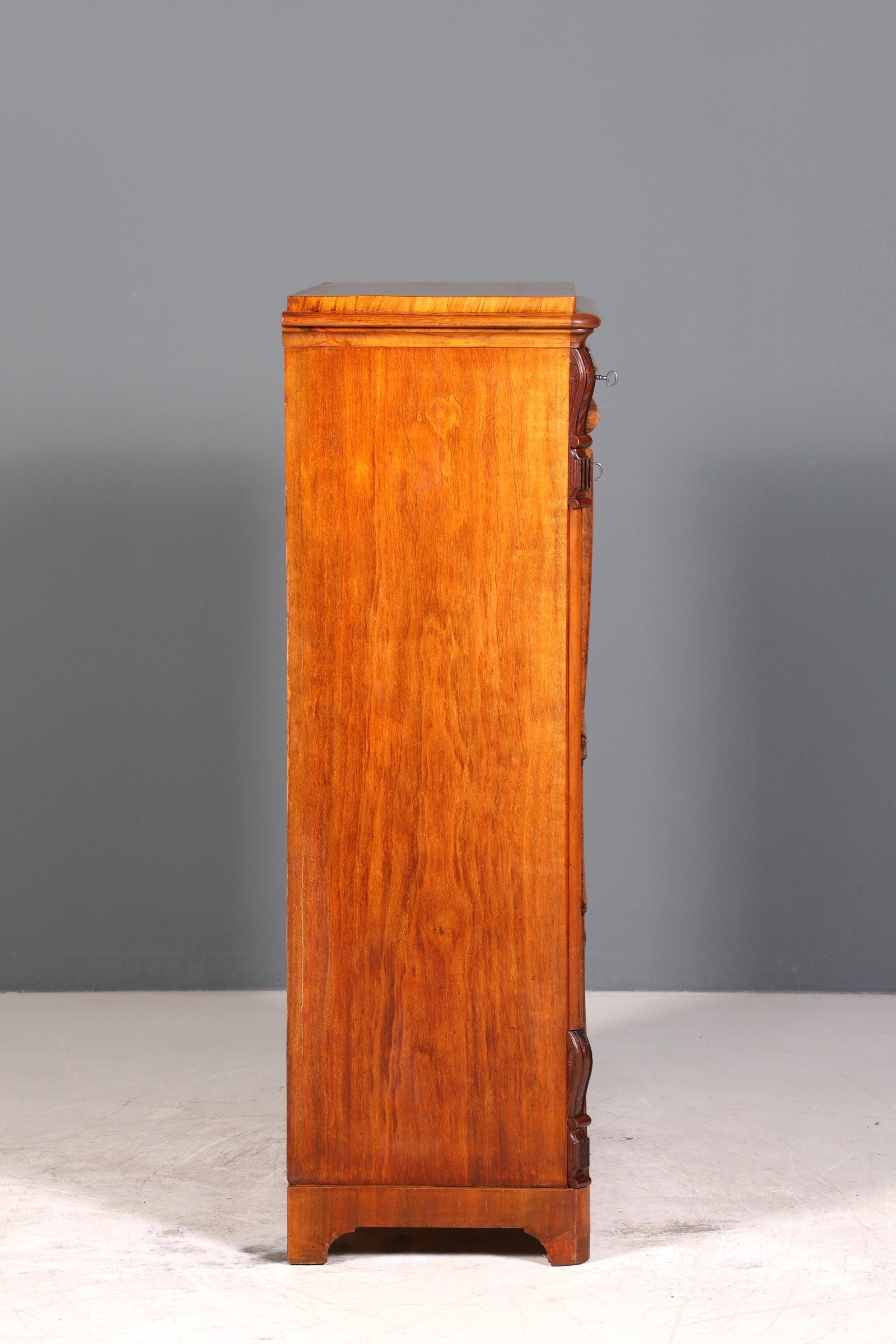 E903 Finish Wunderschöner Gründerzeit Sekretär Vertiko Highboard Louis Philippe Kommode um 1880