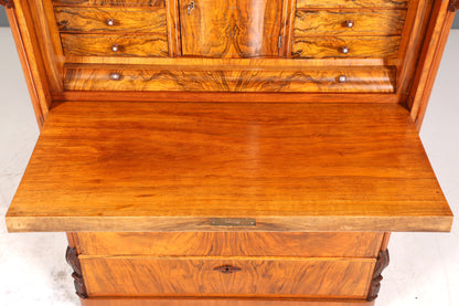 E903 Finish Wunderschöner Gründerzeit Sekretär Vertiko Highboard Louis Philippe Kommode um 1880