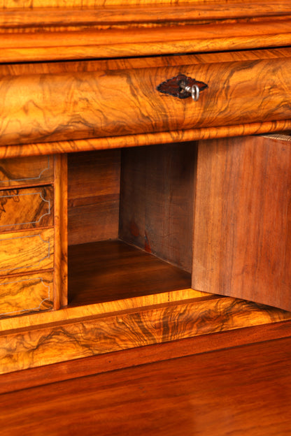 E903 Finish Wunderschöner Gründerzeit Sekretär Vertiko Highboard Louis Philippe Kommode um 1880