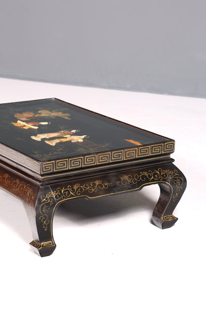 Traumhafter Chinesischer Couchtisch Asia Tisch Ablagetisch mit Asiatischen Motiven