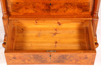 E907 Finish cm, Wunderschöner Gründerzeit Sekretär Vertiko Highboard Louis Philippe Kommode um 1880