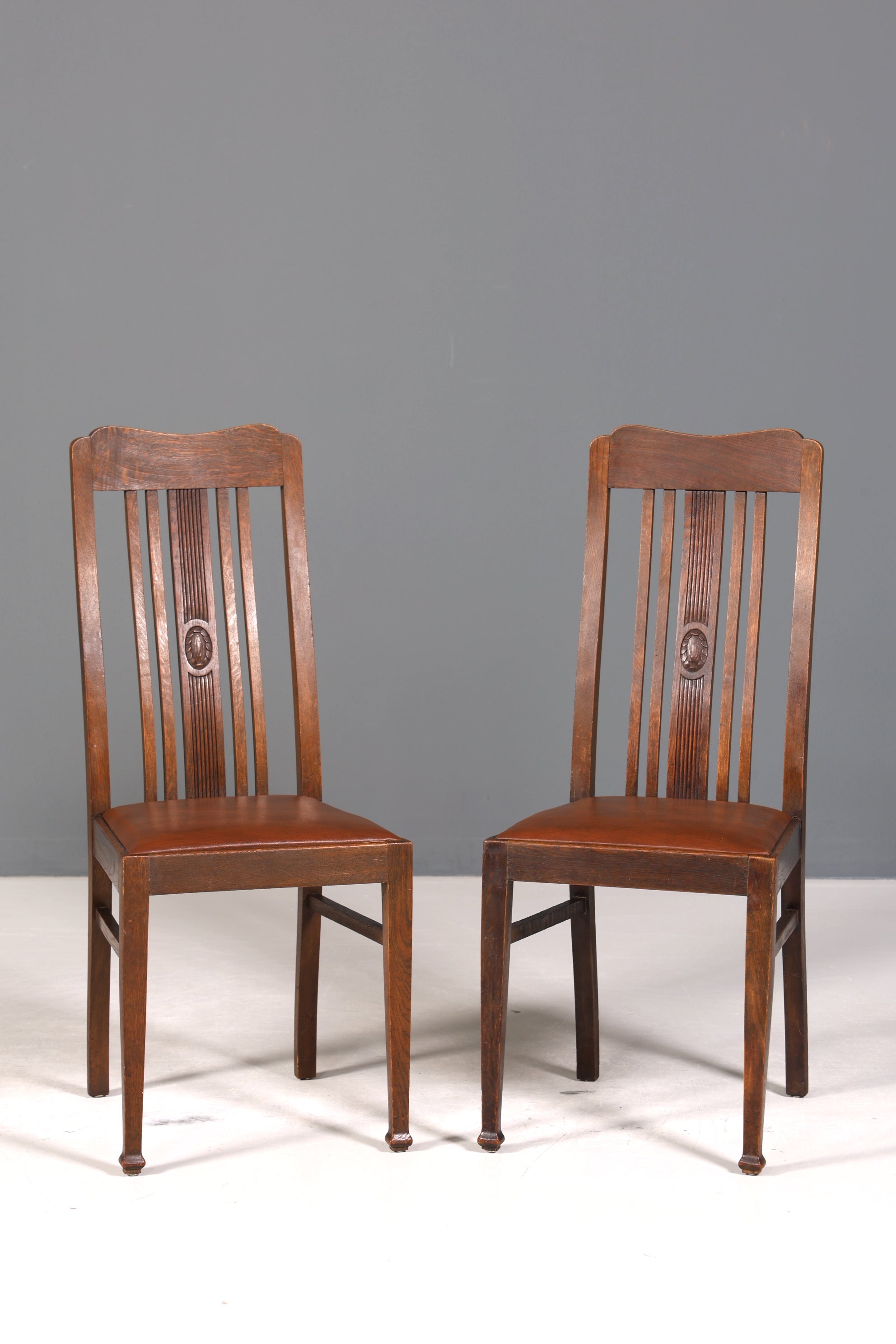 Traumhafter Jugendstil Stuhl Sekretär Stuhl Antik Eiche Küchenstuhl um 1900