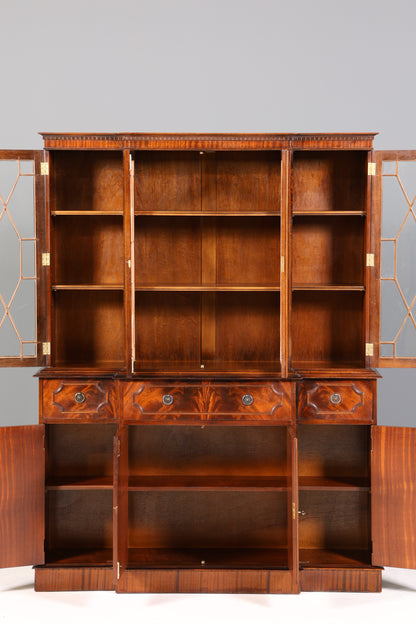 Wunderschöne Englische Vitrine Bücherschrank Buffet Antik Stil Englisch Glasvitrine Bibliothek