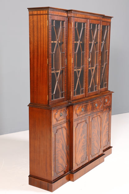 Wunderschöne Englische Vitrine Bücherschrank Buffet Antik Stil Englisch Glasvitrine Bibliothek