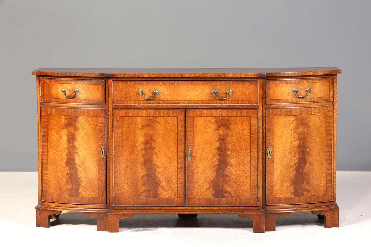 E912 Finish cm Wunderschönes Englisches Sideboard Mahagoni Schrank Antik 60s Buffetschrank Kommode