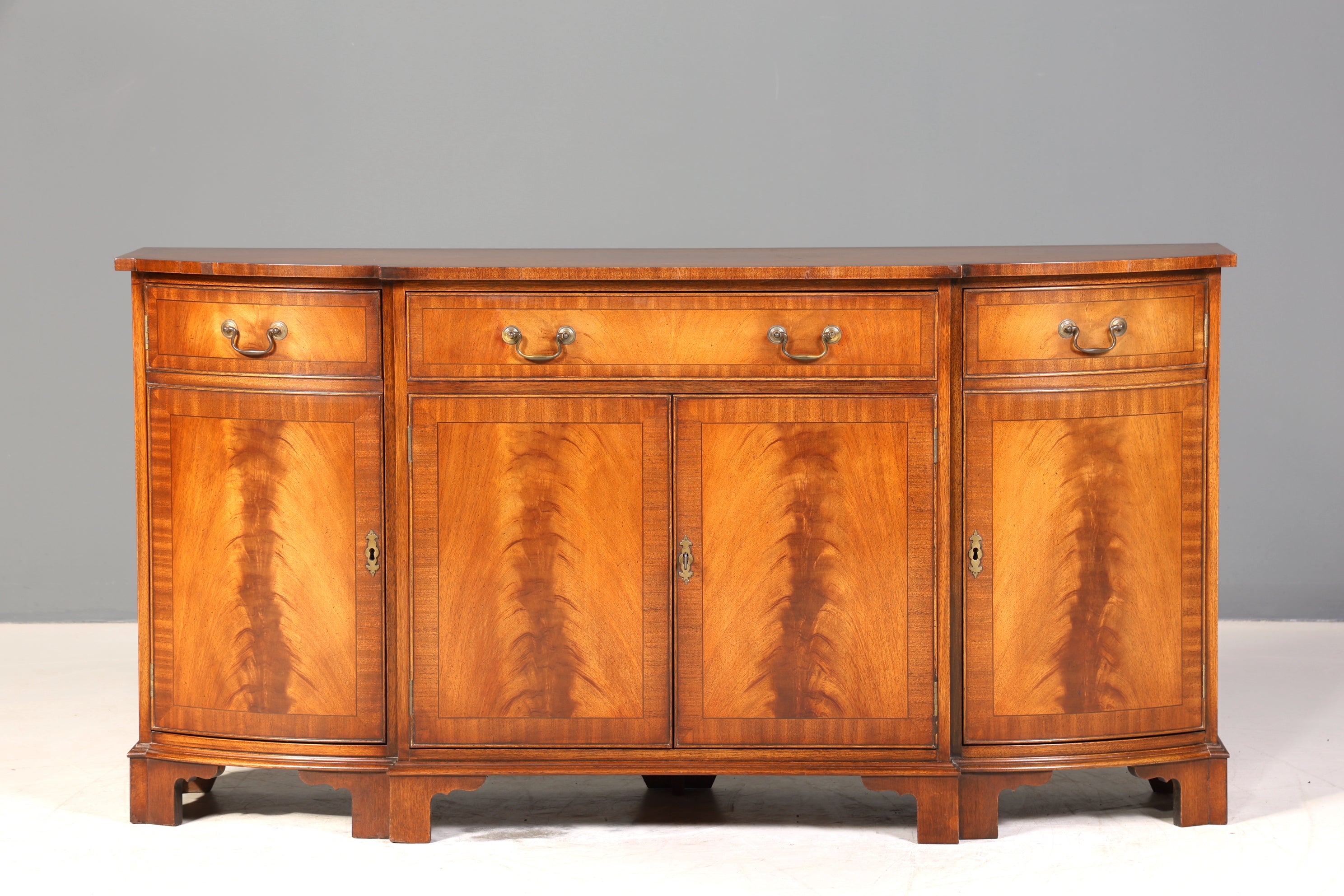 E912 Finish cm Wunderschönes Englisches Sideboard Mahagoni Schrank Antik 60s Buffetschrank Kommode