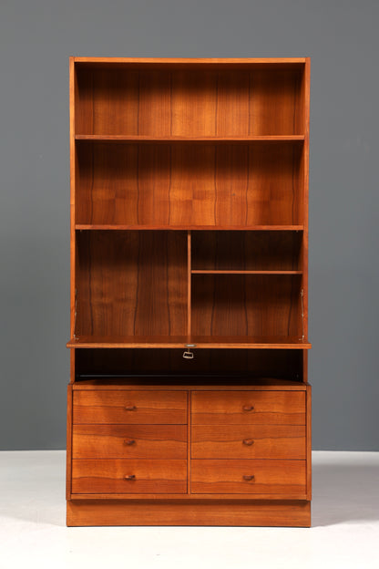Traumhaftes Mid Century Regal im Danish Design Klapp Schrank Sekretär Retro Kommode