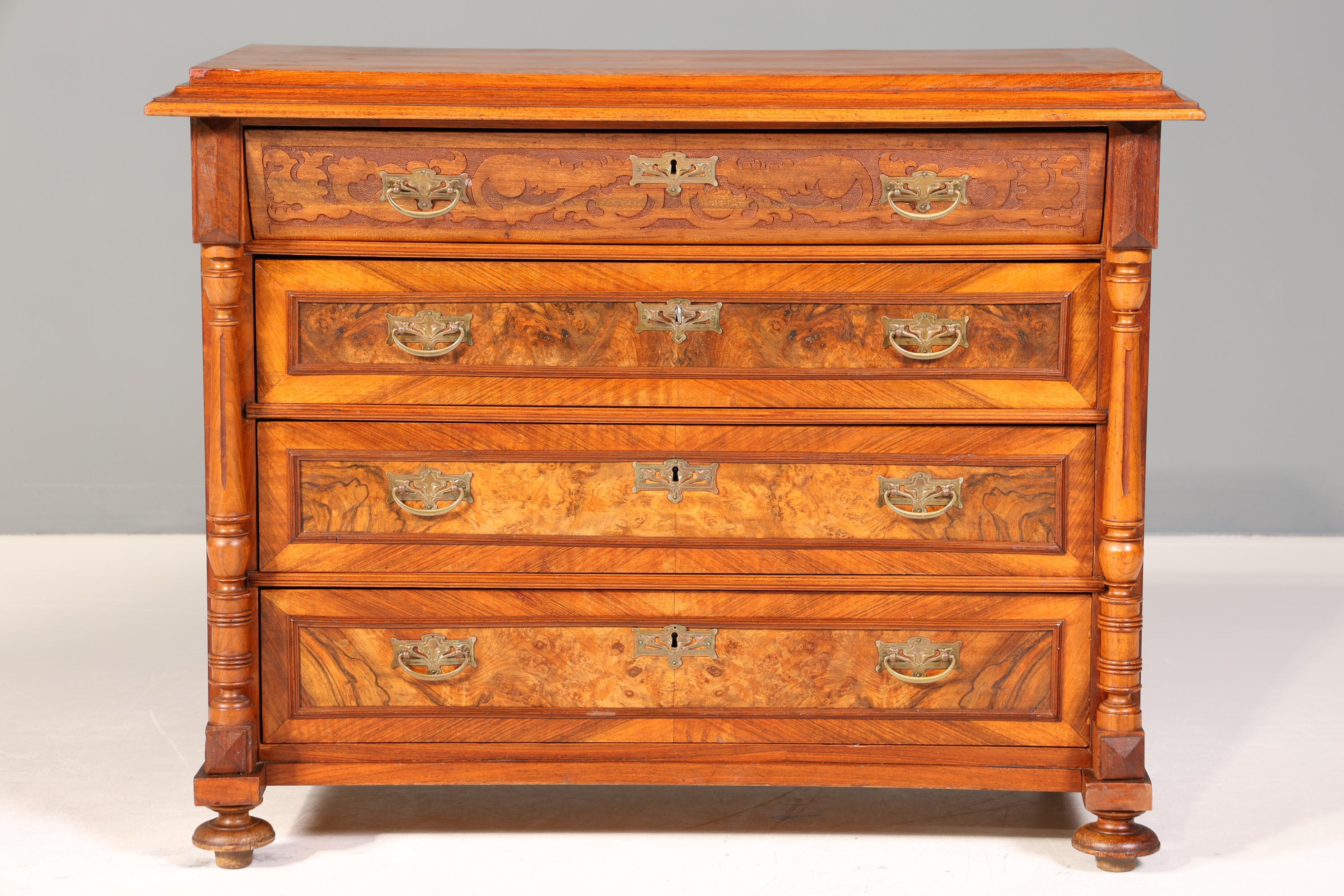 Traumhafte Gründerzeit Kommode Jugendstil Antik Sideboard Schubladenkommode