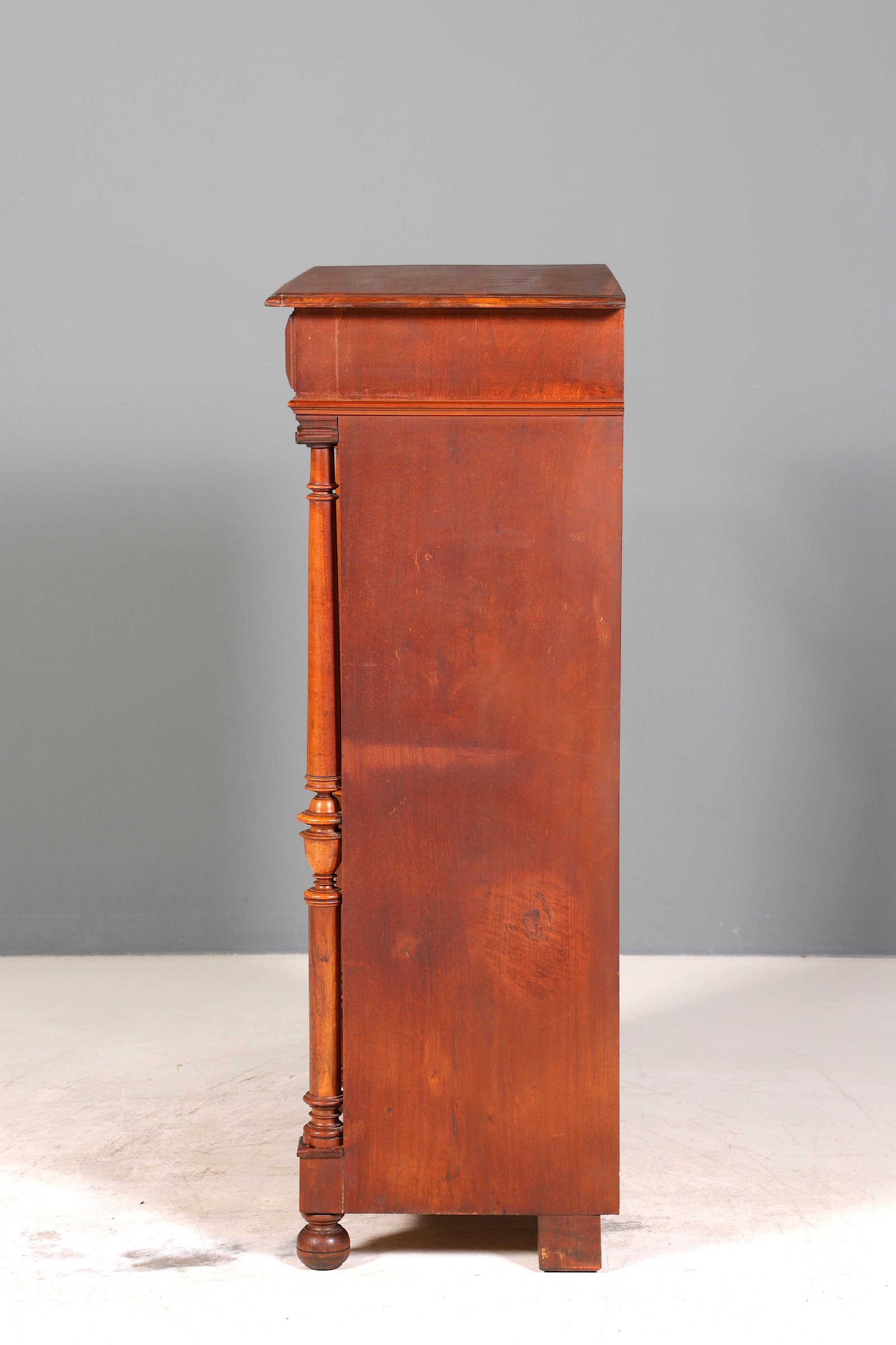 E917 Finish cm Traumhaftes Gründerzeit Vertiko Jugendstil Schrank Antik Highboard Kommode