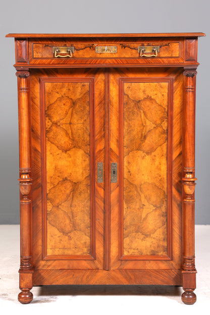 E917 Finish cm Traumhaftes Gründerzeit Vertiko Jugendstil Schrank Antik Highboard Kommode