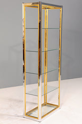 Wunderschönes Bücherregal Design by Renato Zevi Chrome Regal Mid Century Buchablage 1 von 2