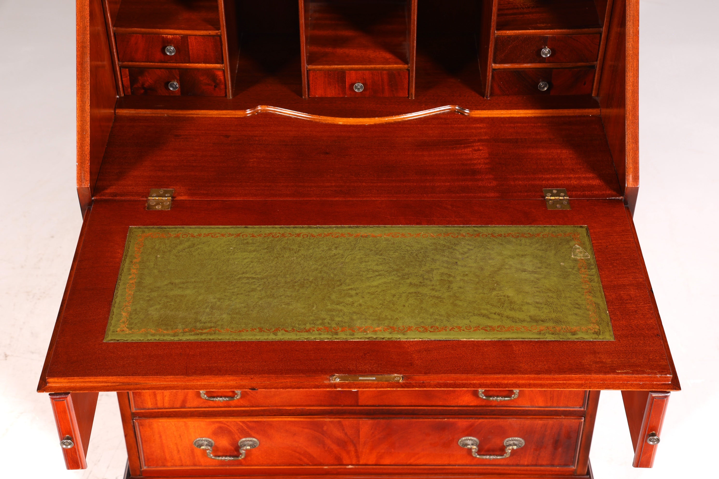 Wunderschöner Englischer Sekretär Büro Aufsatzsekretär Antik 60S Vitrinen Schrank UK