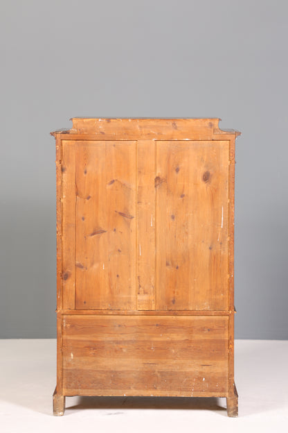 Traumhafter Louis Philippe Chiffoniere um 1880 Gründerzeit Nussbaum Vertiko Schrank Semainier