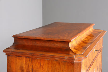 Traumhafter Louis Philippe Chiffoniere um 1880 Gründerzeit Nussbaum Vertiko Schrank Semainier