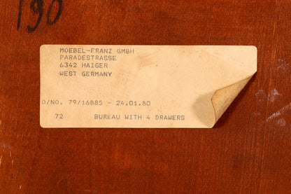 Wunderschöner Englischer Sekretär Büro Aufsatzsekretär Antik 60S Vitrinen Schrank UK