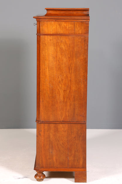 Traumhafter Louis Philippe Chiffoniere um 1880 Gründerzeit Nussbaum Vertiko Schrank Semainier
