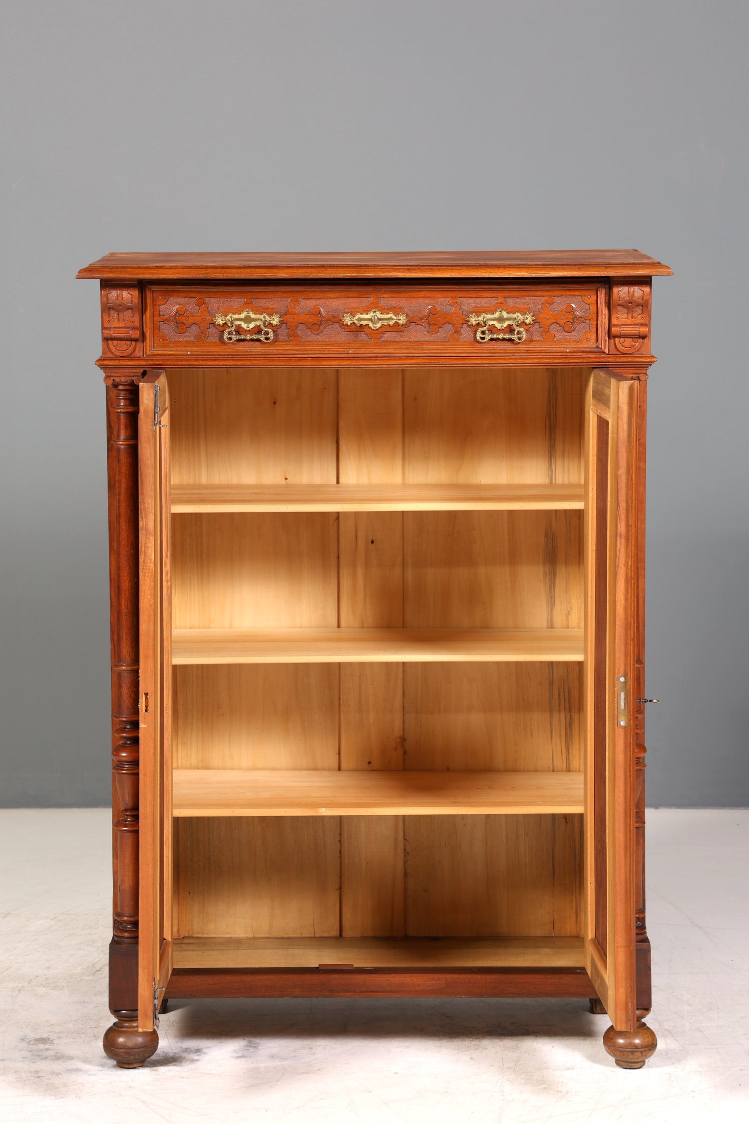 Wunderschönes Gründerzeit Vertiko Jugendstil Schrank Antik Highboard Kommode