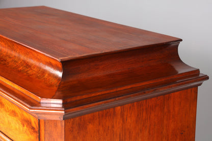 Wunderschöne Louis Philippe Chiffoniere um 1880 Gründerzeit Nussbaum Vertiko Schrank Semainier