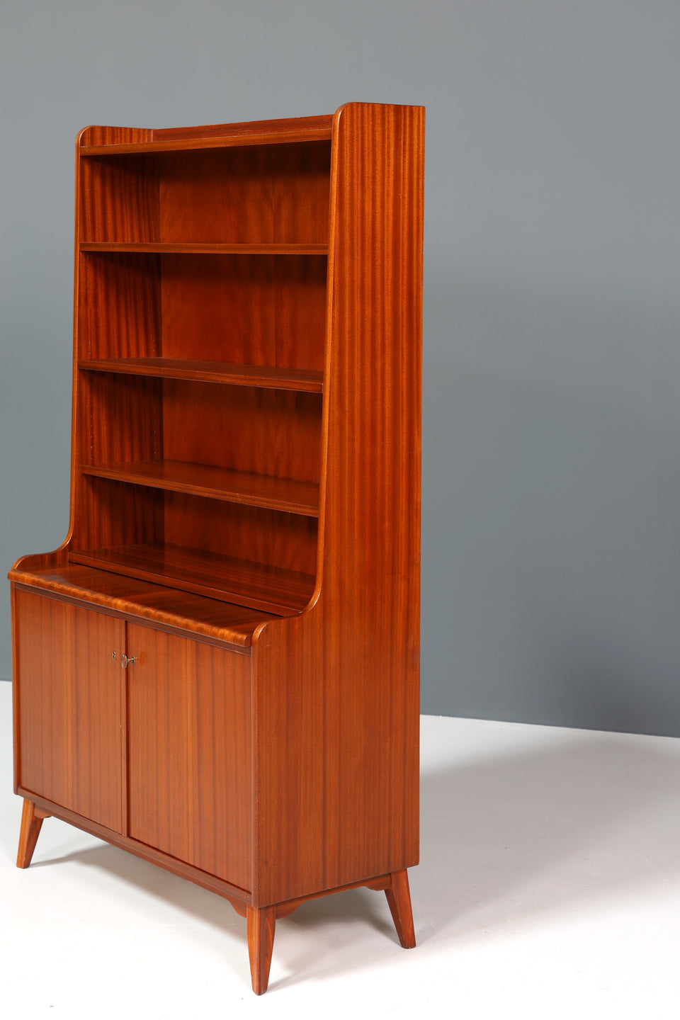 Traumhafter Mid Century Schrank Bücherregal Vintage Highboard Sekretär Holz Regal 60er Jahre