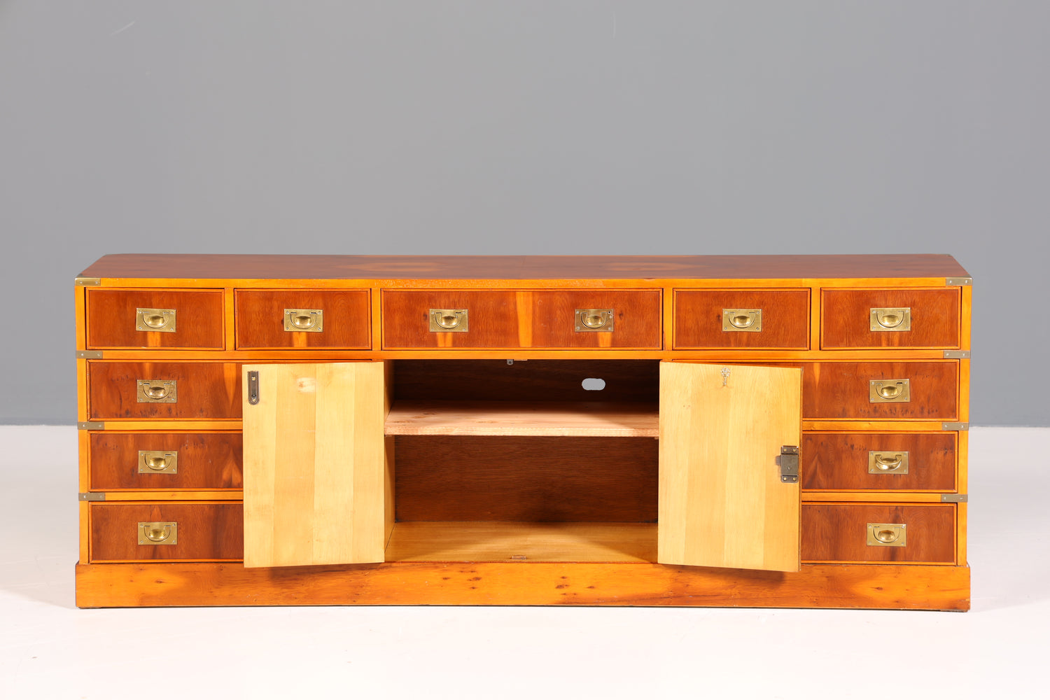 Traumhaftes Maritim Sideboard Englische Schiffs Kommode Englisch Antik Schrank Military Chest