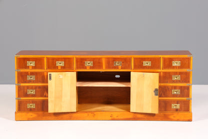 Traumhaftes Maritim Sideboard Englische Schiffs Kommode Englisch Antik Schrank Military Chest