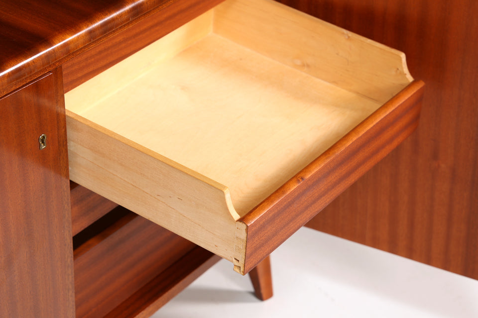 Traumhafter Mid Century Schrank Bücherregal Vintage Highboard Sekretär Holz Regal 60er Jahre