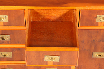 Traumhaftes Maritim Sideboard Englische Schiffs Kommode Englisch Antik Schrank Military Chest