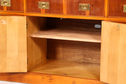 Traumhaftes Maritim Sideboard Englische Schiffs Kommode Englisch Antik Schrank Military Chest