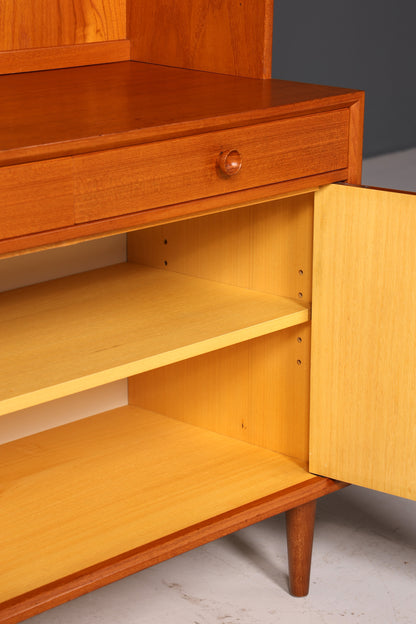 Traumhaftes Mid Century Regal Teak Holz Schrank Danish Design Retro Kommode Vintage Bücherregal 60er Jahre 2 von 2