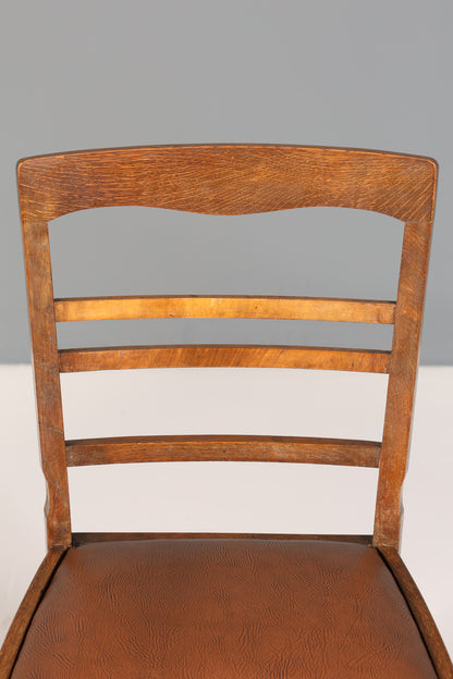 Wunderschöner Stuhl um 1940 Art Deco Stil Küchenstuhl Jugendstil Esszimmer Stuhl 1 von 2