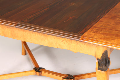 Wunderschöner Esstisch im Biedermeier Stil ausziehbarer echt Holz Küchentisch Jugendstil Esszimmer Tisch