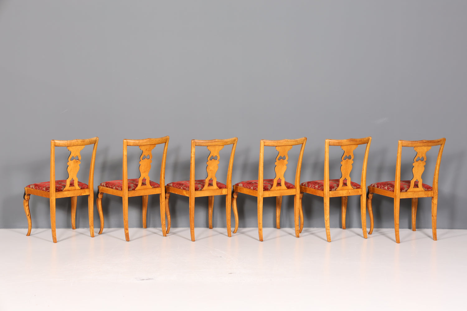 6x Traumhafte Stühle im Biedermeier Stil Antik Stuhl Set Jugendstil Küchenstühle Esszimmer Stühle