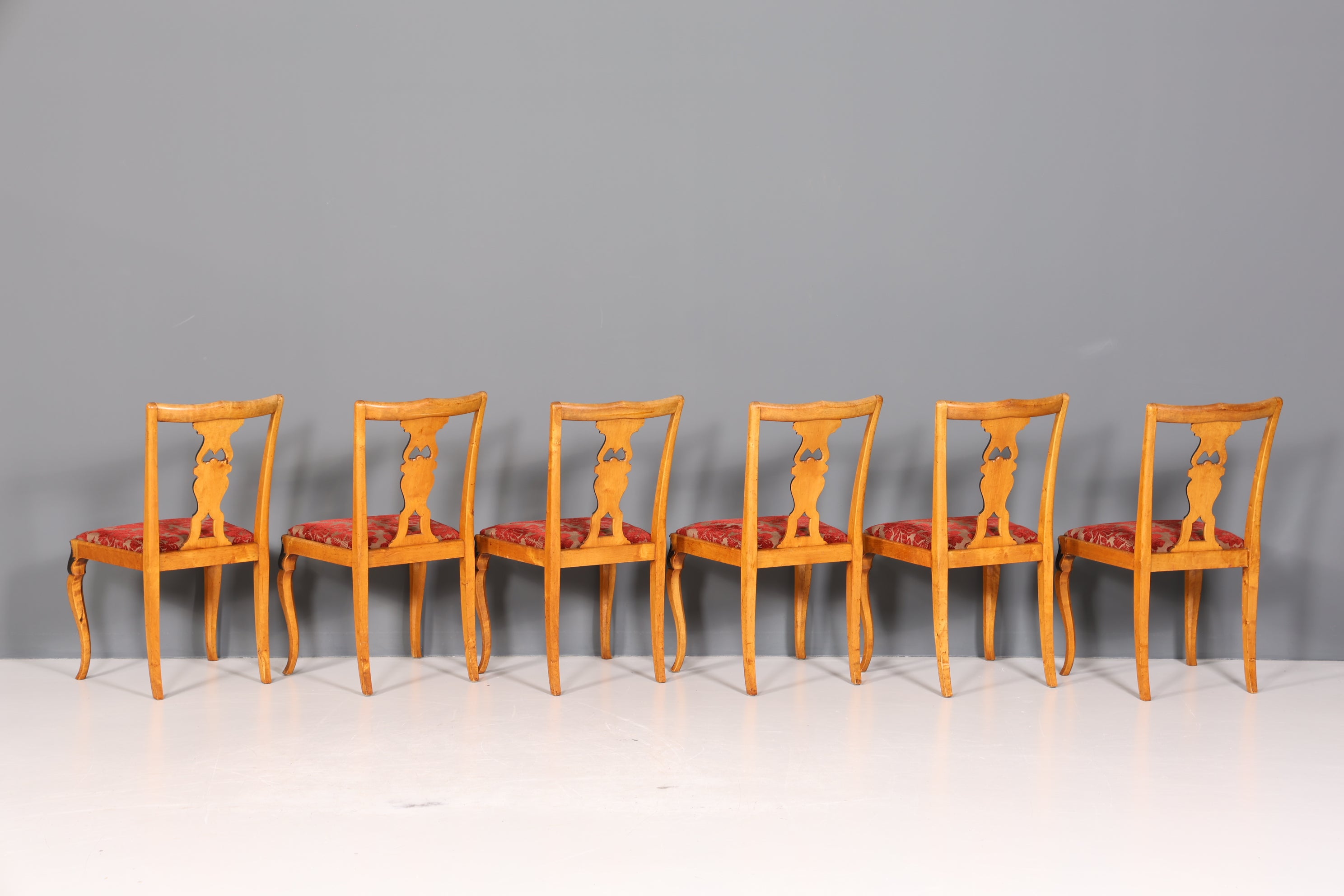 6x Traumhafte Stühle im Biedermeier Stil Antik Stuhl Set Jugendstil Küchenstühle Esszimmer Stühle