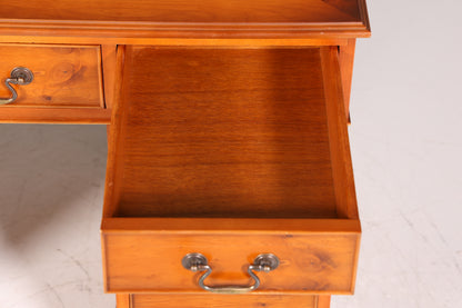 Stilvoller Englischer Schreibtisch Englisch Eibe Desk Leder Auflage Antik Stil Bürotisch Office Desk