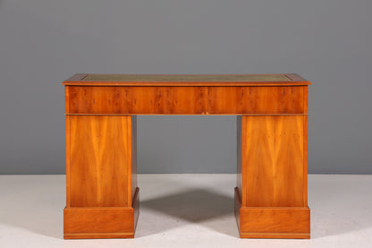 Stilvoller Englischer Schreibtisch Englisch Eibe Desk Leder Auflage Antik Stil Bürotisch Office Desk