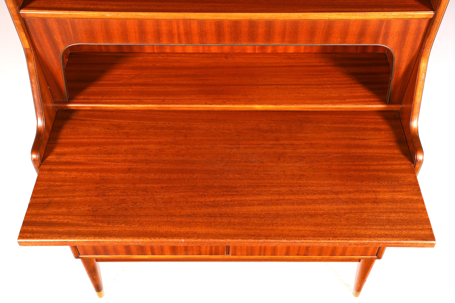 Wunderschöner Mid Century Schrank Bücherregal Vintage Sekretär Highboard Holz Regal