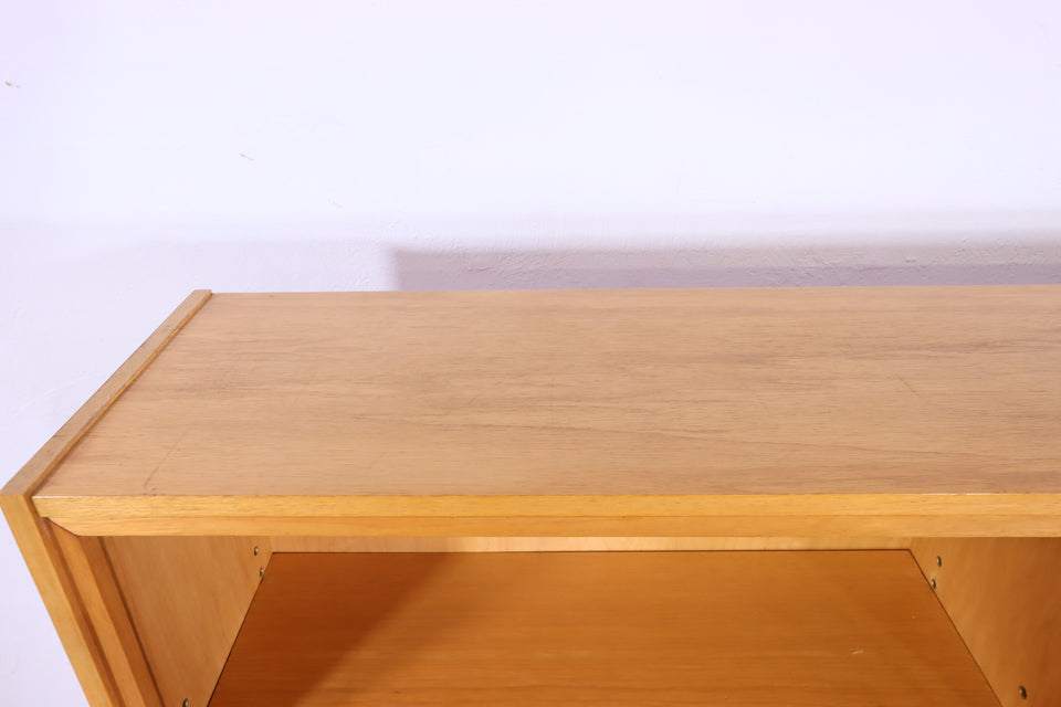 Schlichtes Mid Century Bücherregal Vitrine Vintage Regal Schrank Retro