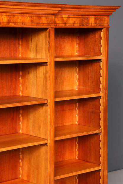 Stilvolles Englisches XXL Bücherregal Eibe Antik Regal Bookshelf Buchablage 60s Bibliothek