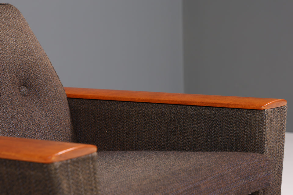 Stilvoller Mid Century Sessel Swedish Design "Kock Furniture" Armlehnsessel Teak Holz Lounge Sessel
