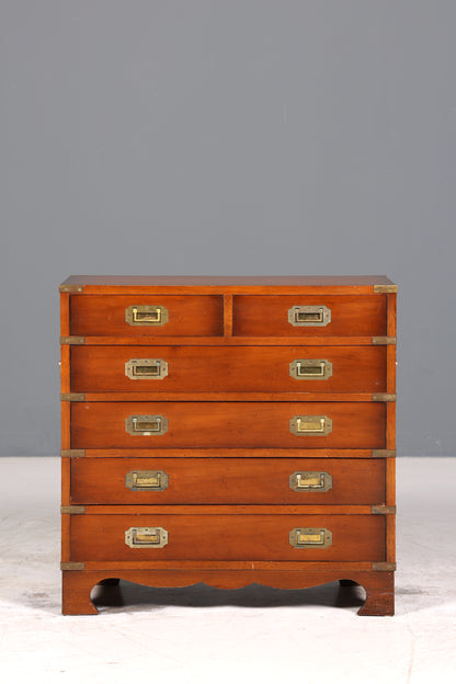 Traumhafte Englische Kommode Maritime Schiffs Kommode Englisch Antik Schrank Military Chest