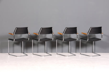 F957 Finish cm 4x Schlichte Mid Century Stühle Retro Stuhlset Danish Design Küchenstühle Esszimmer Stühle