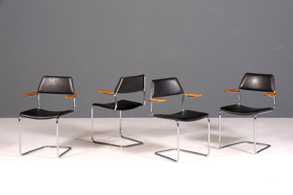 F957 Finish cm 4x Schlichte Mid Century Stühle Retro Stuhlset Danish Design Küchenstühle Esszimmer Stühle