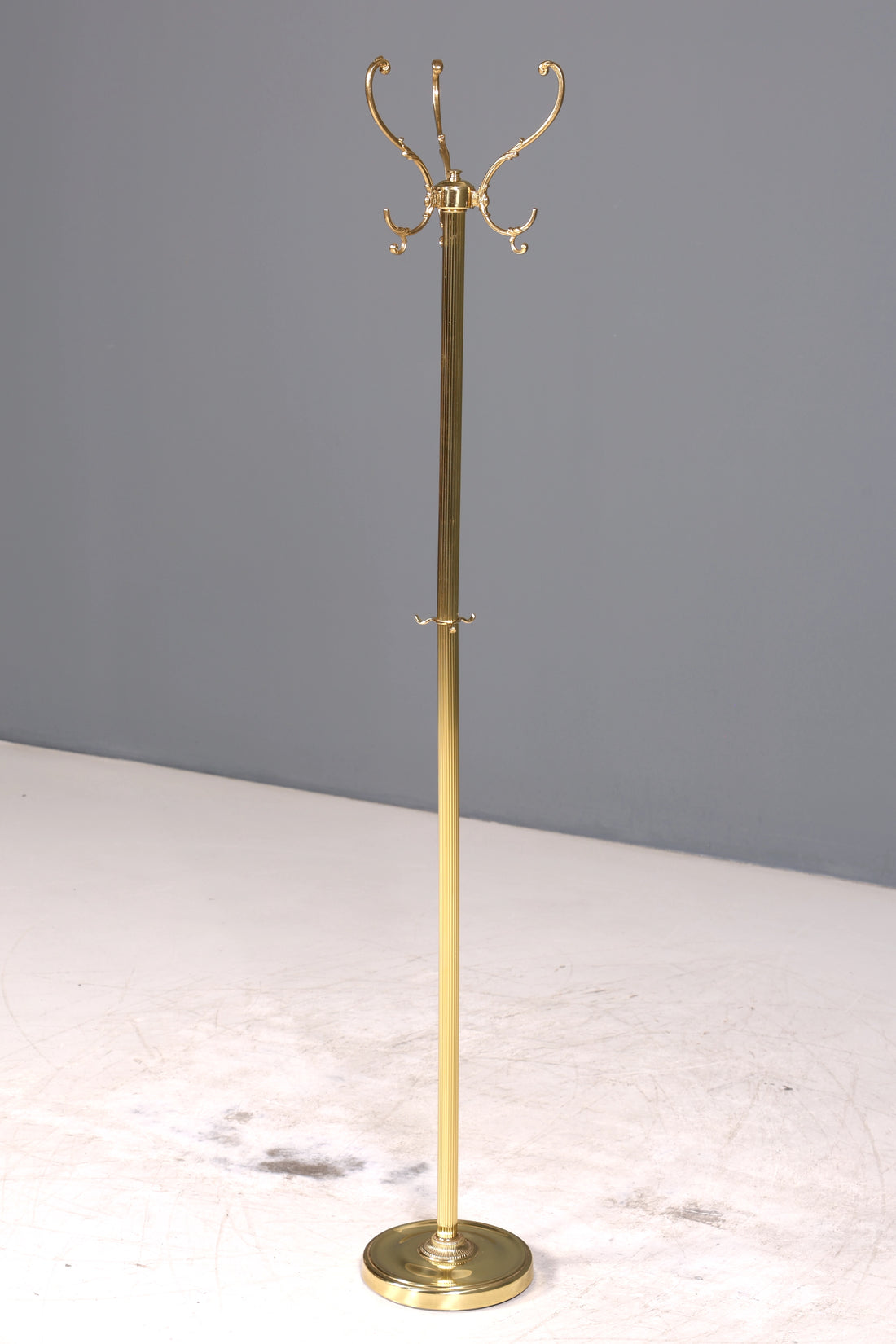 Wunderschöner Jugendstil Messing Garderobenständer Antik Kleiderhaken Flurständer