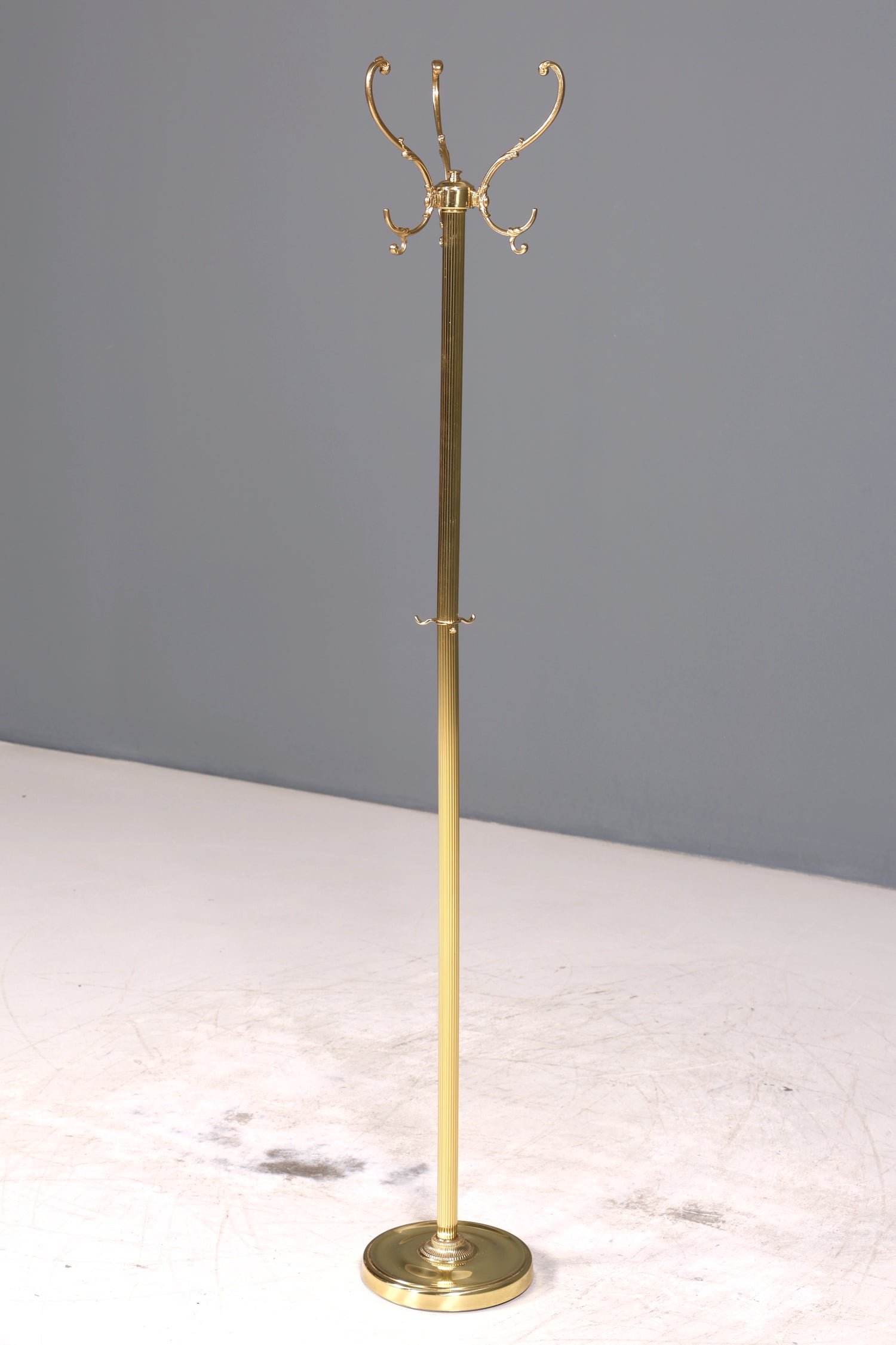 Wunderschöner Jugendstil Messing Garderobenständer Antik Kleiderhaken Flurständer