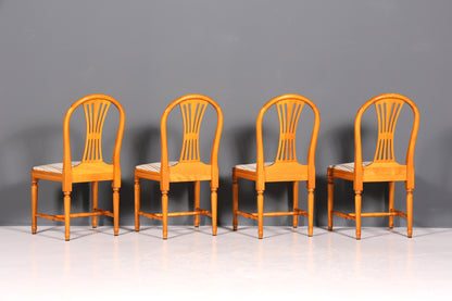 4x Traumhafte Stühle im Gustavianischem Stil Englisch Küchenstühle Antik Stil Esszimmer Stuhl Set